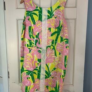 Lilly Pulitzer for Target Pink and Green Fan Dance Print Shift Dress